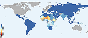 litteracy map worldwide